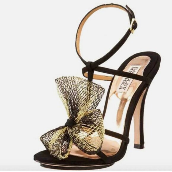 Badgley Mischka Shoes - Elegant Black and Gold Women's Heels